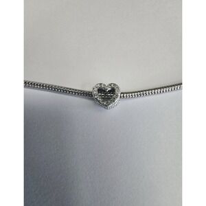 Open Heart Silver Charm Fits‎ all charm bracelets And Necklaces